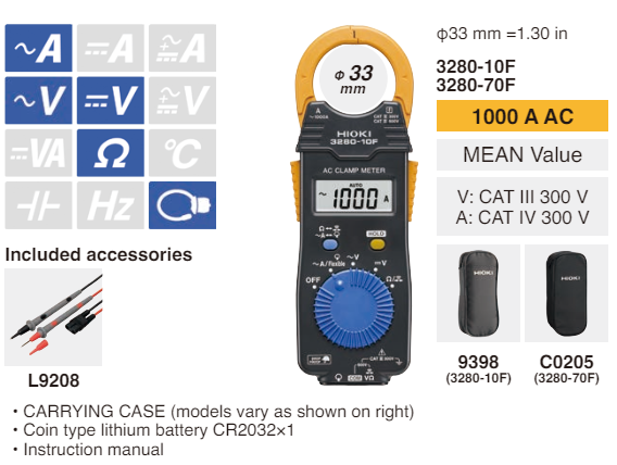 HIOKI รุ่น 3280-10F แคลมป์วัดกระแสไฟฟ้า | AC Current 1000A